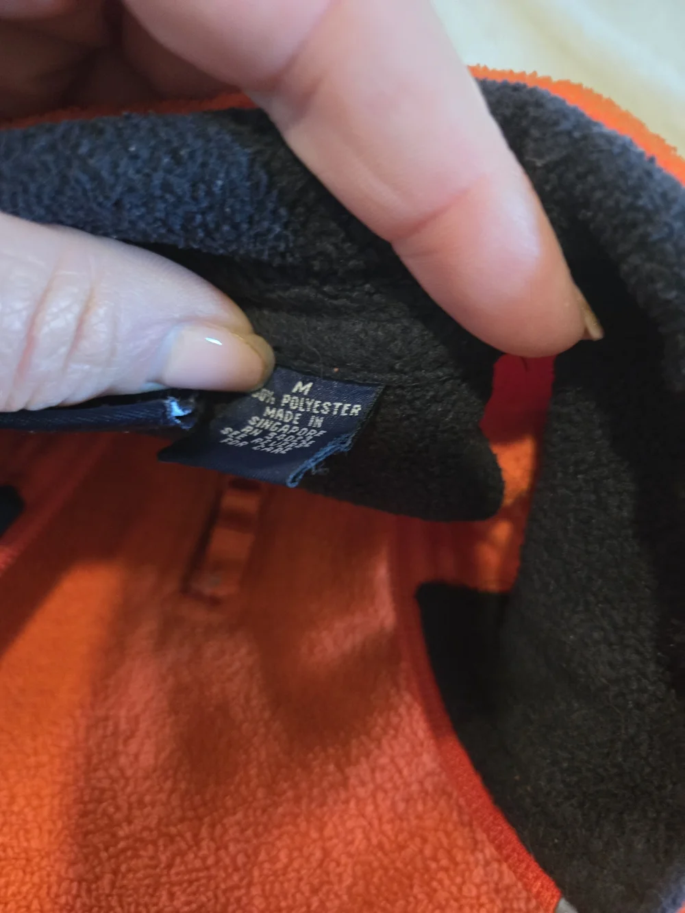 GAP Boy's Bright Orange Quarter-Zip Fleece with Black Trim